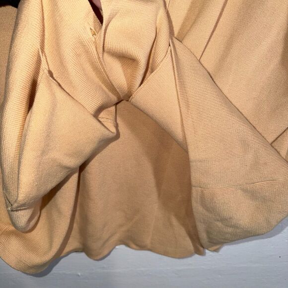 Vintage Lands’ End Tan Cotton Cardigan Button Front Pockets Women’s XL - Picture 4 of 11